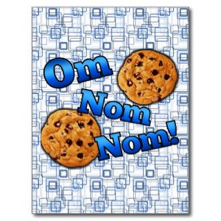 Om Nom Nom, Meme Love Cookies Post Cards