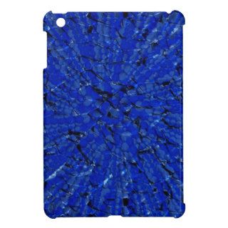 broken glass, blue iPad mini case