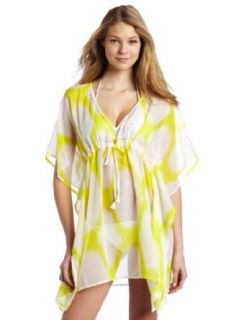 Echo Design Women's Bright Ikat Butterfly Shawl With Tassles, Chartreuse, One Size