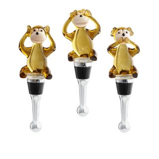 Red Vanilla 'Hear No, See No, Speak No Evil' Wine Bottle Stoppers (Set of 3) Bar & Wine Tools