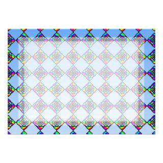 Stained Glass Effect Floral Pattern. Personalized Announcements