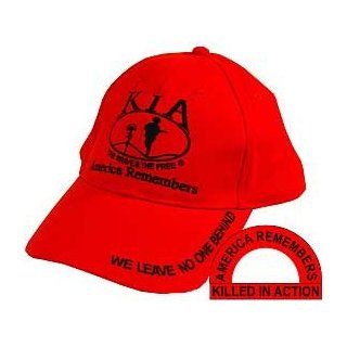 US Military Adjustable Cap Hat   US Remembers our KIA "Killed in Action" Logo Novelty Baseball Caps Clothing