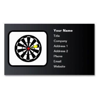 Dartboard Logo Customizable Black Business Cards
