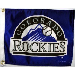 MLB Colorado Rockies Boat and Golf Cart Flag  Sports Fan Outdoor Flags  Sports & Outdoors