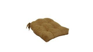 Brentwood 3439 Crown Chenille Tufted Chair Pad, Gold   Chenille Chair Cushion