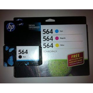HP 564 Inkjet Cartridges, Set of 4 (Black, Cyan, Magenta & Yellow) Electronics