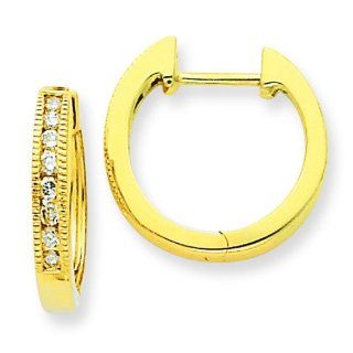 14K Gold .25ct Diamond Hoop Earrings Jewelry Jewelry