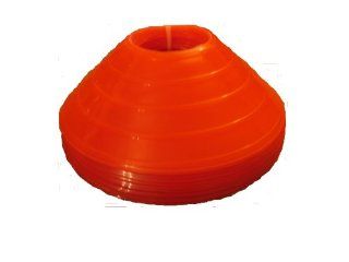 Set of 10 Orange Disc Cones  Soccer Training Cones  Sports & Outdoors