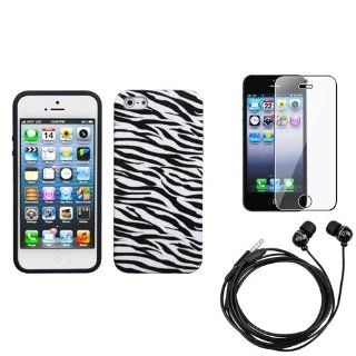 eForCity Headset + LCD Cover + TPU Silicone Gel Soft Case Cover compatible with Apple® iPhone® 5 5G 6th Gen Cell Phones & Accessories
