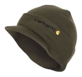 Carhartt   Winter Hat with Visor   Green at  Mens Clothing store Skull Caps