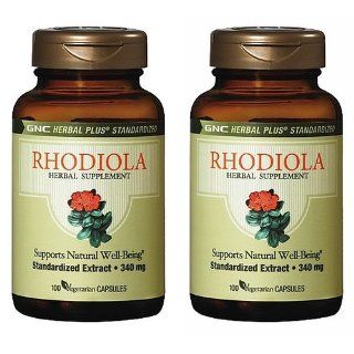 GNC Herbal Plus Rhodiola, Vegetarian Capsules, 100 ea Health & Personal Care