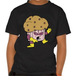 Muffin Man Super Hero / Superhero Junk Snack Food T shirts