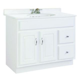 Design House Concord 36 in. W x 18 in. D Vanity Cabinet Only Unassembled in White Gloss 531293