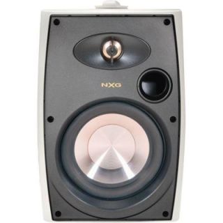 NXG 5.25 in. 100 Watt Black 2 Way Indoor/Outdoor Weatherproof Speaker System White NX AW5W