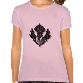 Fleur de Lis Heart Girl's T Shirt