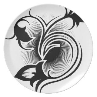 Iris tattoo dinner plate