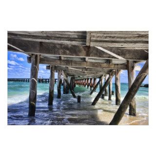 View below a pier in Cancun Photo Print