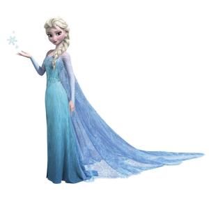 RoomMates 5 in. x 19 in. Frozen Elsa Peel and Stick Giant Wall Decals RMK2371GM