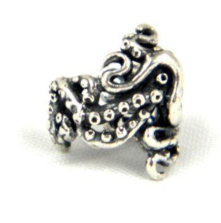 Sterling Silver Octopus Tentacle Twist Ear Cuff Earring Pierceless A Marty Magic Creation men Jewelry