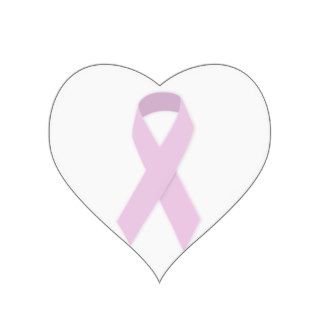 PINK RIBBON CAUSES MEDICAL ILLNESSES BREAST CANCER HEART STICKER