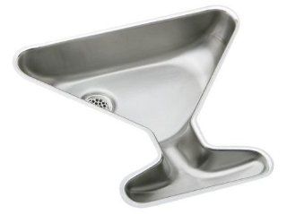 Elkay MYSTIC2221 Mystic Stainless Steel 22" Single Basin Martini Glass Undermount Bar Sink, Stainless Steel   Single Bowl Sinks  