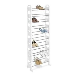 Whitmor 6486 1745 WHT Floor Shoe Tower 30 Pair  Closet Storage And Organization Systems  