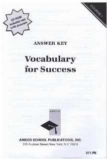 Vocabulary for Success course 1 answer key  Other Products  
