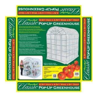 Flower House FHCL566CLW Pop Up Classic Greenhouse Storage Shed, White  Patio, Lawn & Garden