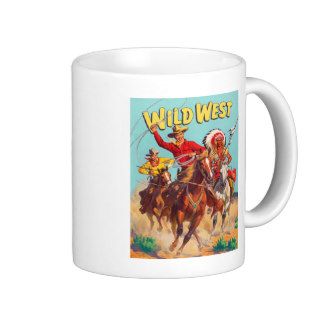 Kitsch Vintage Wild West Illustration Mugs