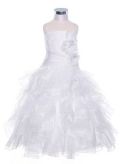 10 Colors  Ruffled Pageant Party Holiday Communion Flower Girl Long Dress Special Occasion Dresses