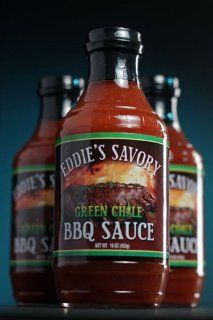 Eddie's Savory New Mexico Green Chile BBQ Sauce 6 Jars  Canned And Jarred Green Chilis  Grocery & Gourmet Food