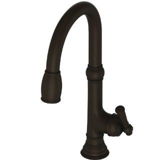 Newport Brass 2470 5103/10B Jacobean Kitchen Faucet with Metal Lever Handle and Pull down Spray, Oil Rubbed Bronze   Touch On Kitchen Sink Faucets  