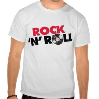 rock & roll retro music design t shirt