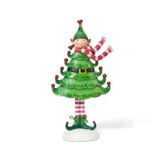 Department 56 Cozy Christmas by Debbie Taylor Kerman Tree Girl Elf Figurine, Small   Holiday Collectible Buildings