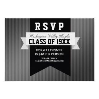 Formal Modern Class Reunion RSVP Personalized Announcement