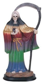 12 Inch Rainbow Santa Muerte Saint Death Grim Reaper Statue Figurine  
