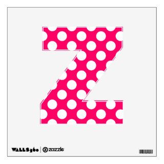 Pink and White Polka Dot Letter Z Wall Decal