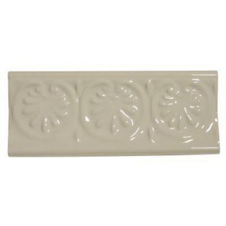 Daltile Polaris Gloss White 3 in. x 8 in. Ceramic Listello Wall Tile PL0238LIST1P1