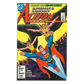 Superman & Hawkman Action Comics Shadow War The Epic Climax (Action Comics 588) May 1987 john; byrne, john & andrew helfer & michael carlin byrne Books