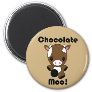 Chocolate Moo Kawaii Cow Magnets