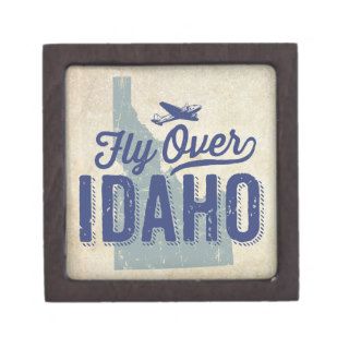 Fly Over Idaho Premium Keepsake Boxes