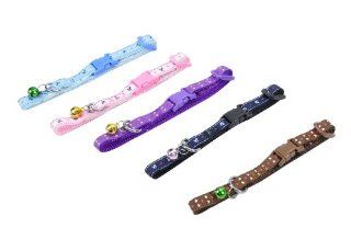 Durable Nylon Dog Collars with Applique Design Adjustable Belt Matching Closure  Pet Leash Collar And Harness Supplies 