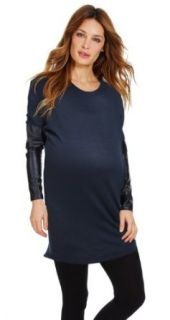 Envie De Fraises Women's Maternity Sweater Dress With Leather look Batwing Sleeves Us 4/6