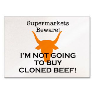 TEE Cloned Beef Protest Business Card