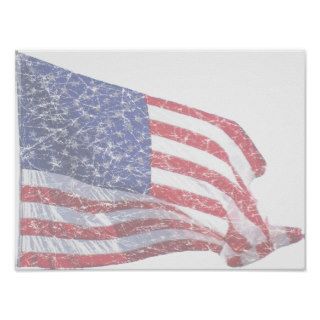US Flag   distressed Print
