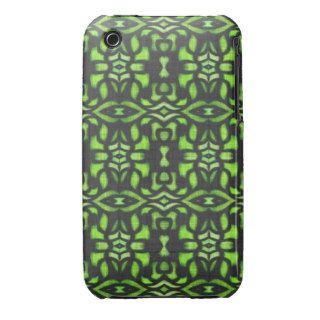 Green Grey Black Tribal Tattoo Funky Groovy Art iPhone 3 Case Mate Cases