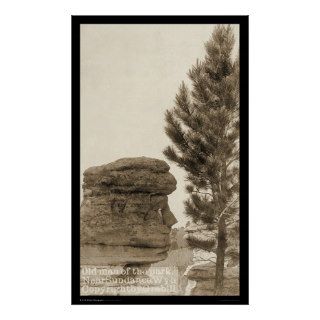 Old Man, a Rock Formation near Sundance WY 1887 Posters