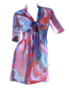 Ever Pretty V Neck 1/2 Sleeve Empire Waist Colorful Retro Shirt Dress 03352