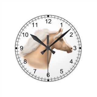 Palomino Arabian Horse Wall Clock