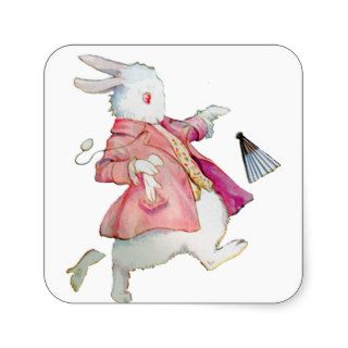 The White Rabbit Runs Away Stickers